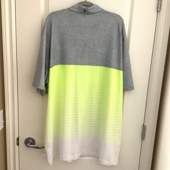 Tiger Woods Collection Nike Men's Polo Shirt Size XXL Striped Golf Short Sleeves - Picture 6 of 9